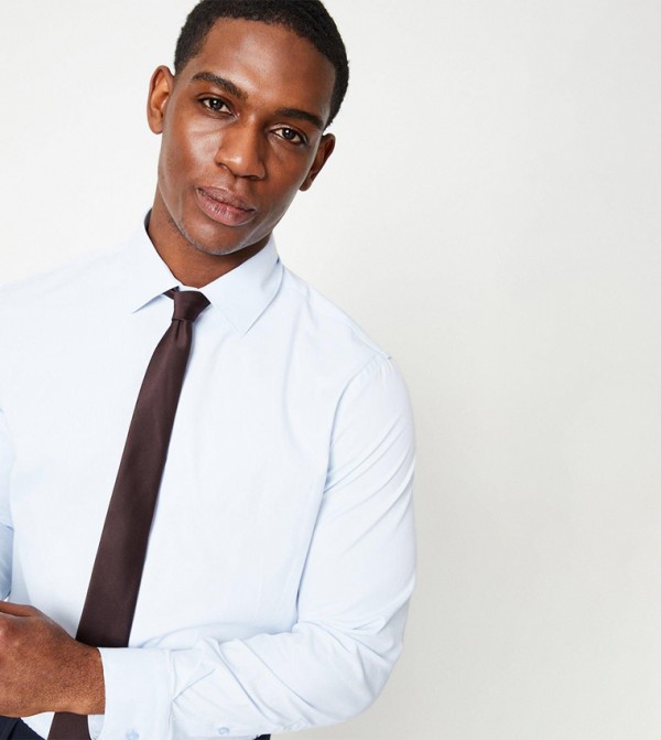 Burton  Formal Shirts - Blue Long Sleeves