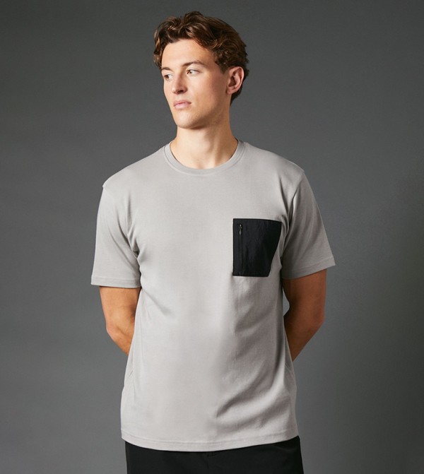 Burton  T-Shirts - Grey Casual T-Shirts