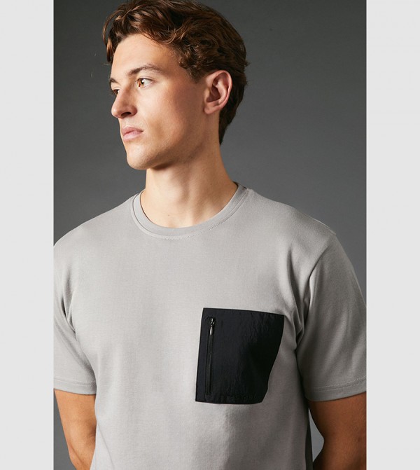 Burton  T-Shirts - Grey Casual T-Shirts