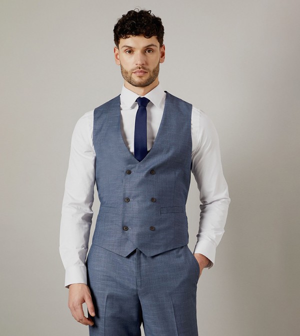 Burton  Waistcoats - Blue Waistcoats
