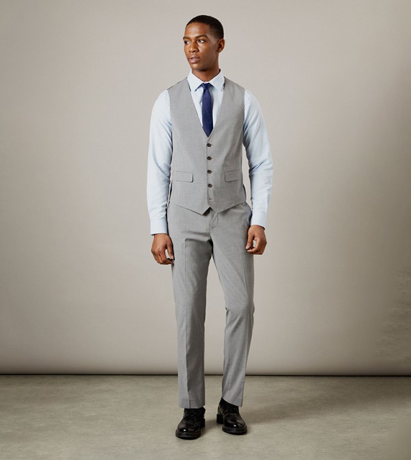Burton  Waistcoats - Grey Waistcoats
