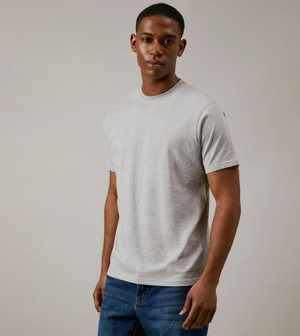 Burton Burton - Grey Round Neck T-Shirts