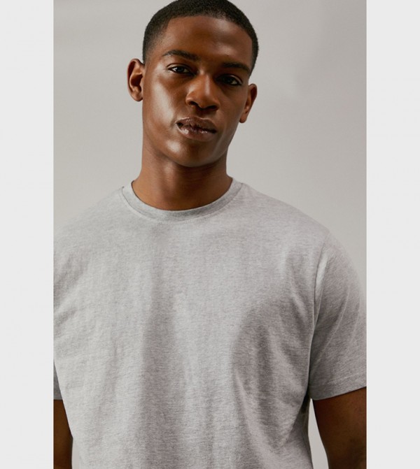 Burton Burton - Grey Round Neck T-Shirts