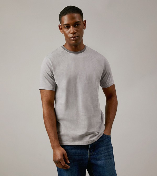 Burton Burton - Grey Round Neck T-Shirts