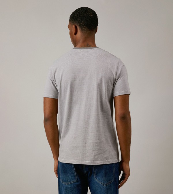 Burton Burton - Grey Round Neck T-Shirts
