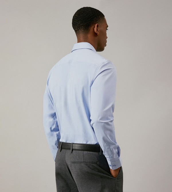 Burton  Long Sleeves - Blue Casual Shirts