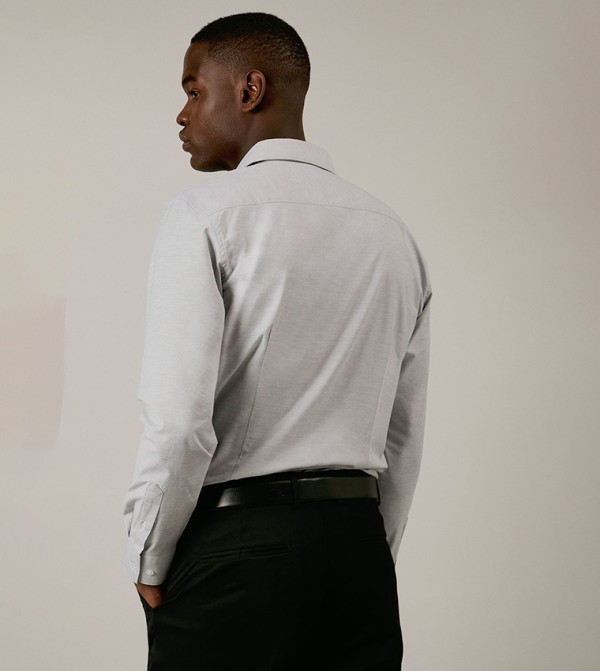 Burton Burton - Grey Formal Shirts