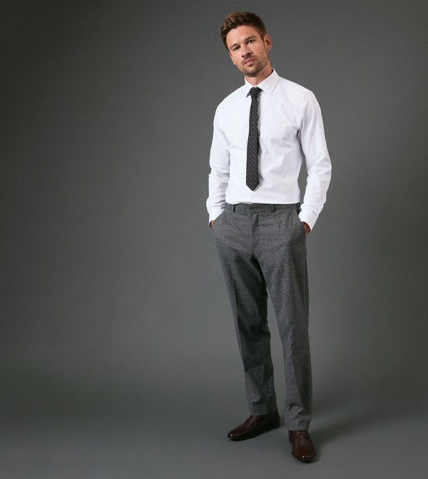 Burton  Formal Pants - Grey Formal Pants