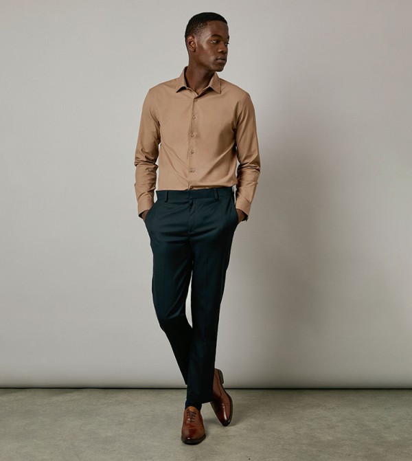 Burton  Formal Shirts - Tan Formal Shirts