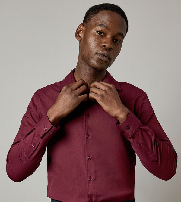 Burton  Formal Shirts - Red Formal Shirts