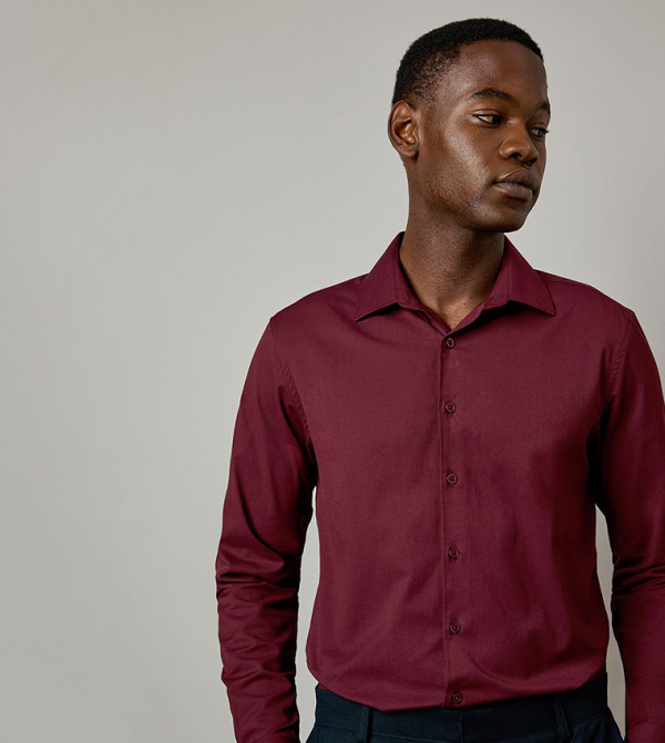Burton  Formal Shirts - Red Formal Shirts