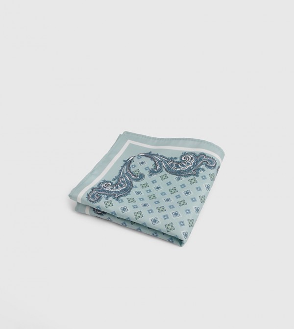 Burton Scarves - Green Pocket Sqaure