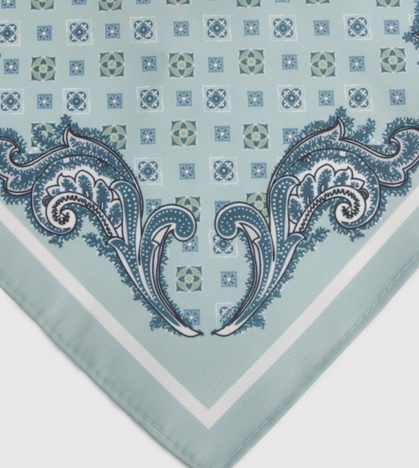 Burton Scarves - Green Pocket Sqaure