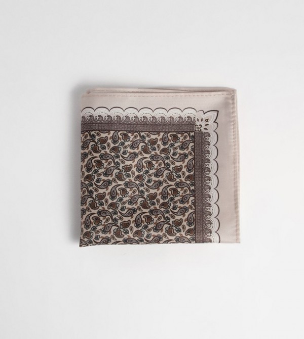 Burton  Scarves - CHAMPAGNE Pocket Sqaure