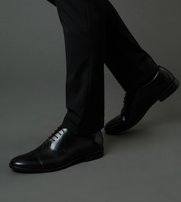 Burton  - Black Formal Lace-Up Shoes