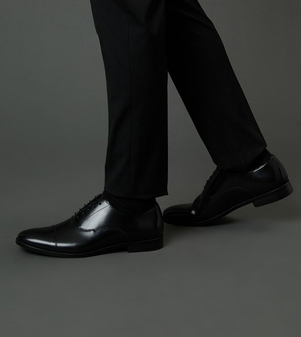 Burton  - Black Formal Lace-Up Shoes