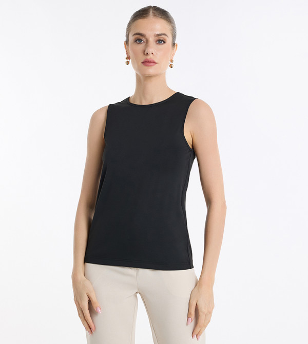 BCBG  Sleeveless Tops - Black Sleeveless Tops