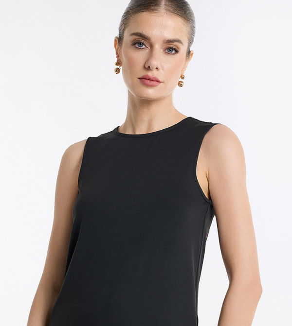 BCBG  Sleeveless Tops - Black Sleeveless Tops