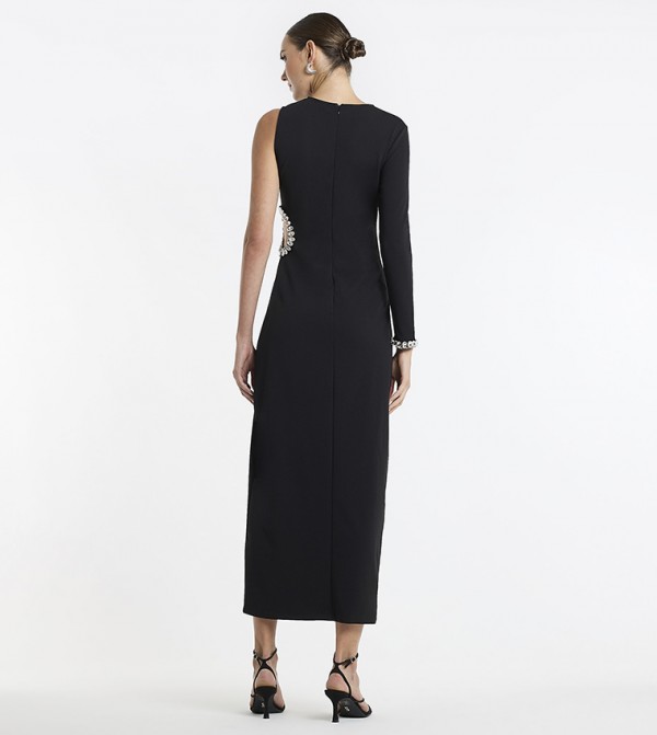 BCBG  Midi Dresses - Black Midi Dresses