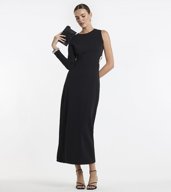 BCBG  Midi Dresses - Black Midi Dresses