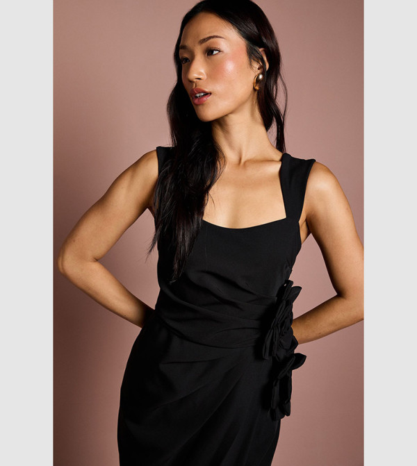 Coast Dresses - Black Midi Dresses