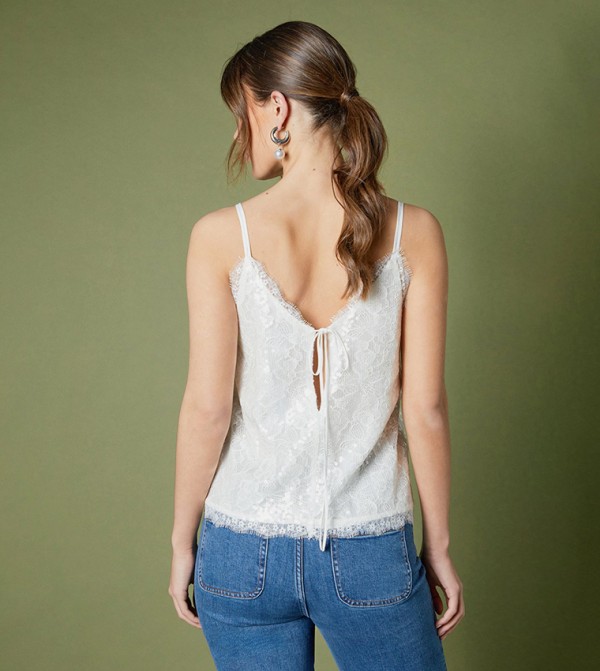 Coast Coast - White Sleeveless Tops