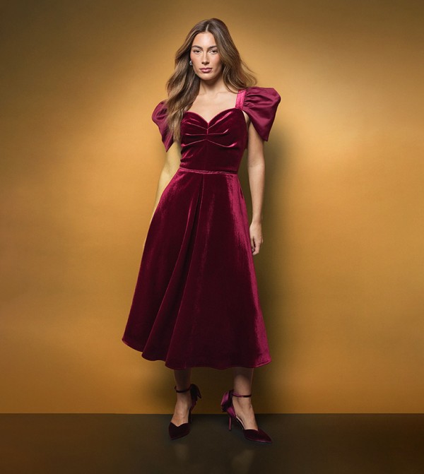 Coast Midi Dresses - Wine Midi Dresses