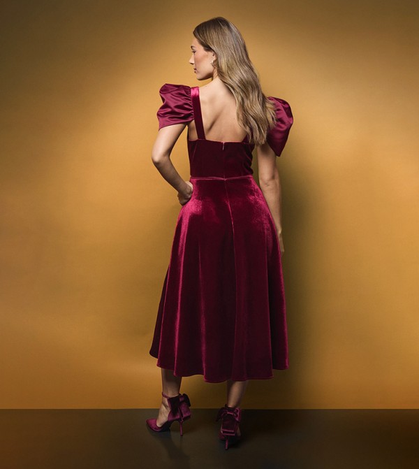 Coast Midi Dresses - Wine Midi Dresses