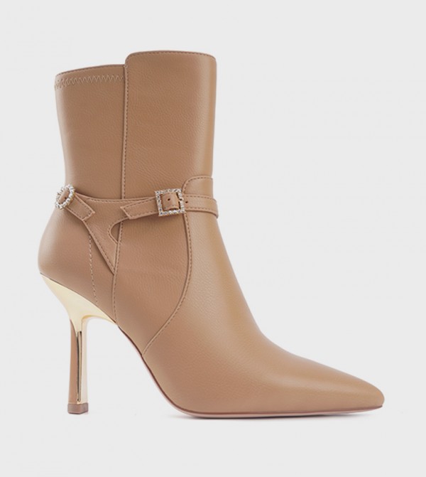 ناين وست  أبوات - جلد الجمل Ankle length Boots