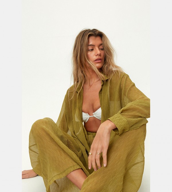 Nasty Gal  Shirts - Khaki Shirts