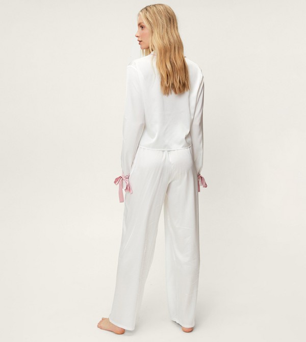 Nasty Gal Nasty Gal - White Nightsuits/Pyjama Set