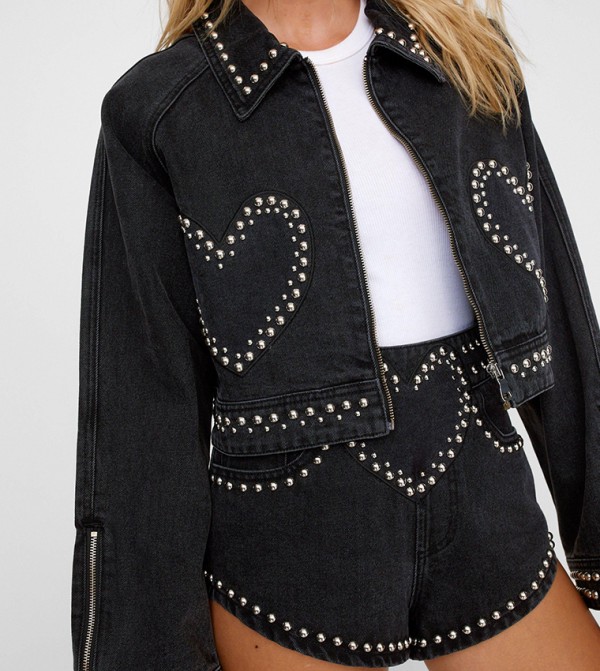 Nasty Gal Nasty Gal - Black Denim Jackets