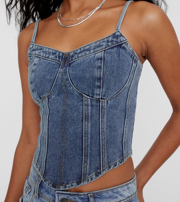 Nasty Gal Nasty Gal - Blue Cropped Tops