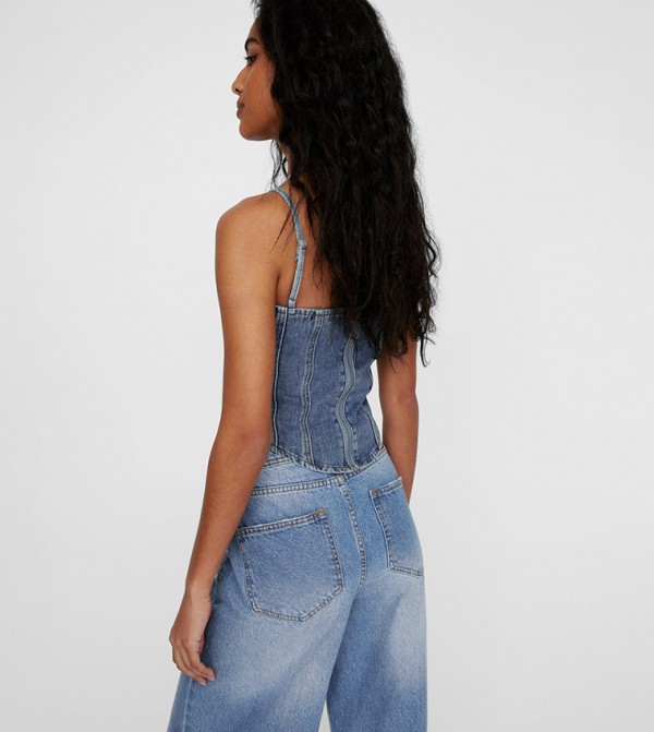 Nasty Gal Nasty Gal - Blue Cropped Tops