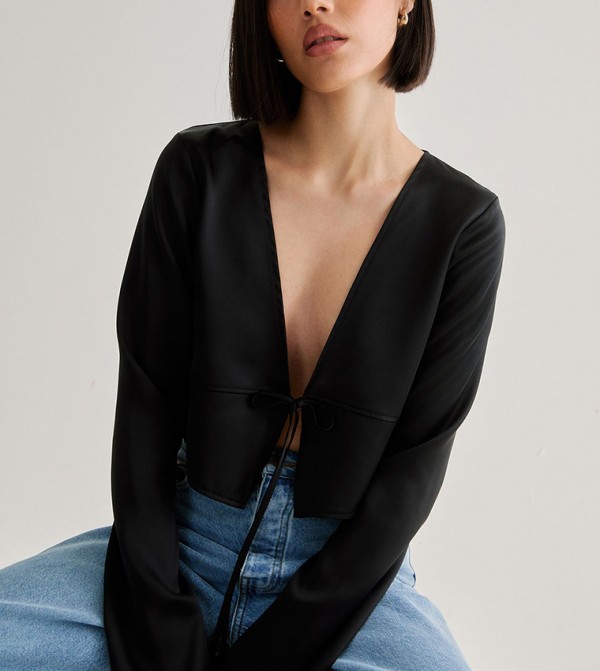 Nasty Gal Nasty Gal - Black Cropped Tops