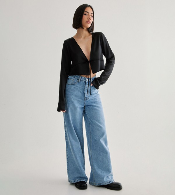 Nasty Gal Nasty Gal - Black Cropped Tops