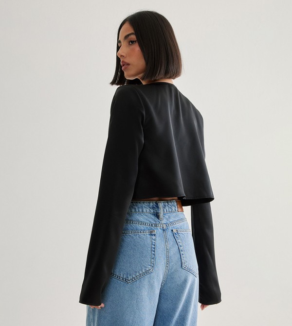 Nasty Gal Nasty Gal - Black Cropped Tops