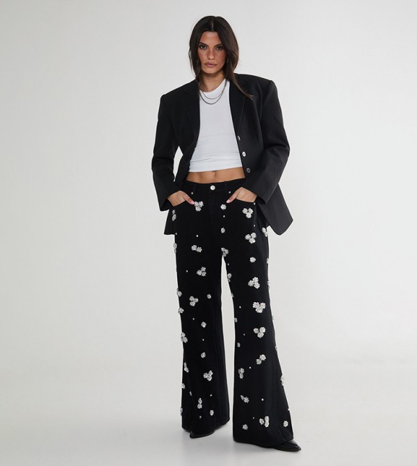Nasty Gal  - Black Straight Jeans
