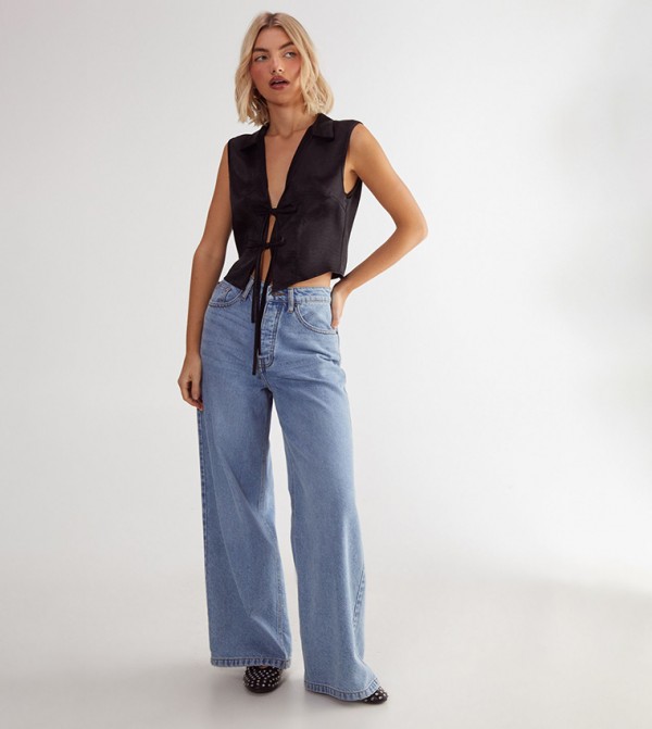 Nasty Gal Nasty Gal - Black Cropped Tops