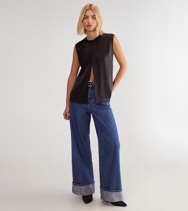 Nasty Gal Nasty Gal - Black Sleeveless Tops