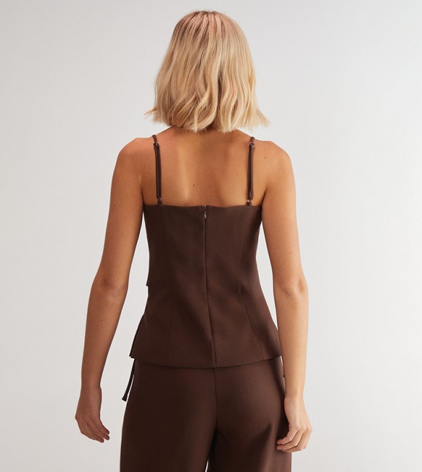 Nasty Gal Nasty Gal - Brown Sleeveless Tops