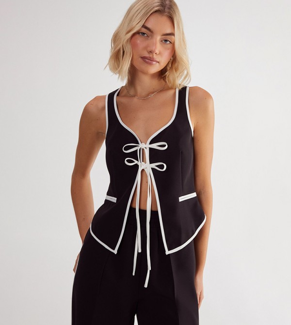 Nasty Gal Nasty Gal - Black Sleeveless Tops