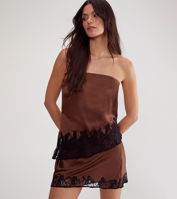 Nasty Gal Nasty Gal - Brown Sleeveless Tops