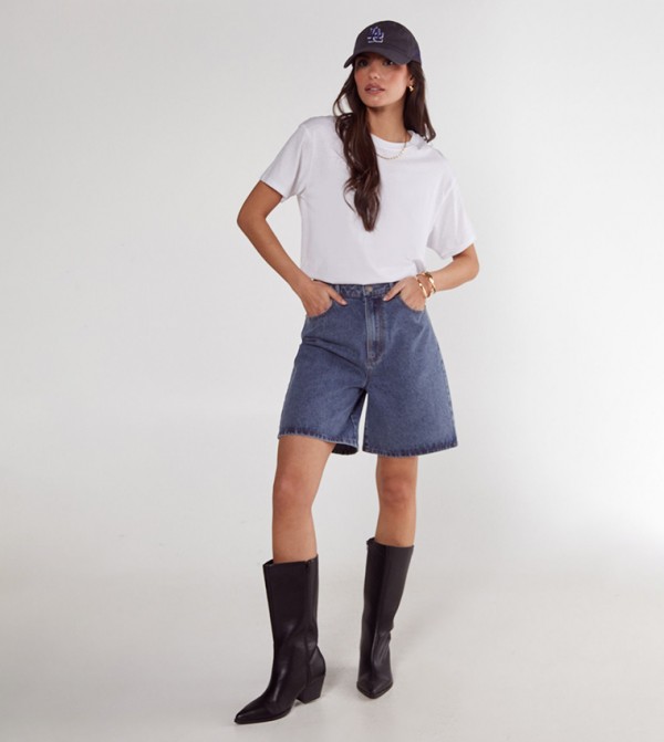 Nasty Gal Nasty Gal - Blue Denim shorts