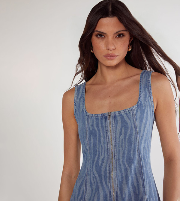 Nasty Gal  Mini Dresses - Light Blue Casual Dresses