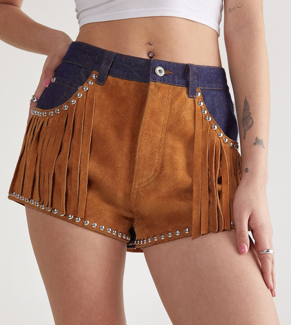 ناستي غال - اوتليت  - بني  شورت كاجوال