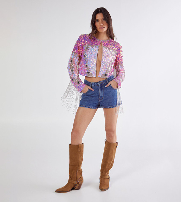 ناستي غال - اوتليت  - وردي جاكيتات كاجوال