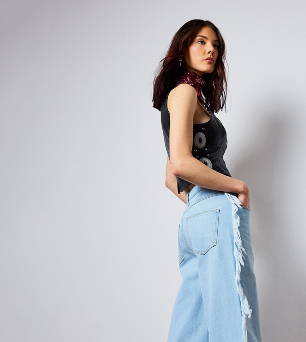 Nasty Gal  - Black Cropped Tops