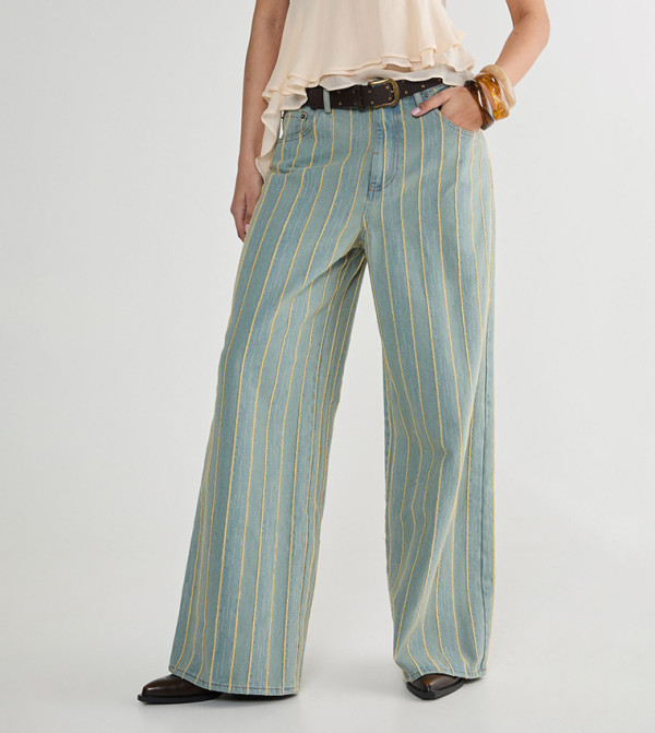 Nasty Gal Nasty Gal - Blue Wide Leg Jeans