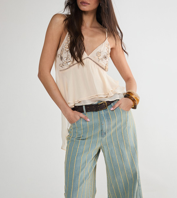 Nasty Gal Nasty Gal - Blue Wide Leg Jeans